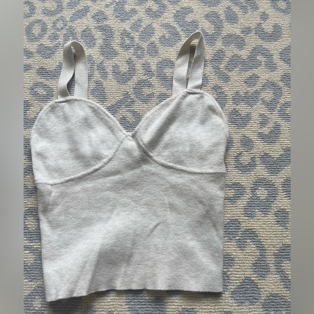 Aritzia Wilfred soft tank in heathered oatmeal Size 2XS